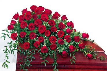 Sympathy Casket Spray - Bed of Roses