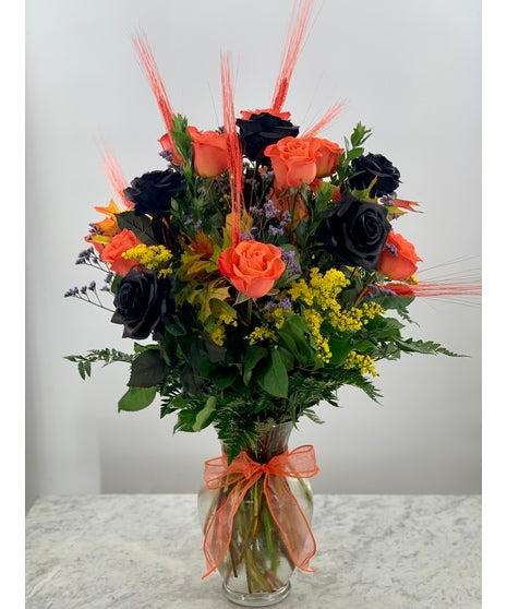 Halloween Themed Arrangement in Vase