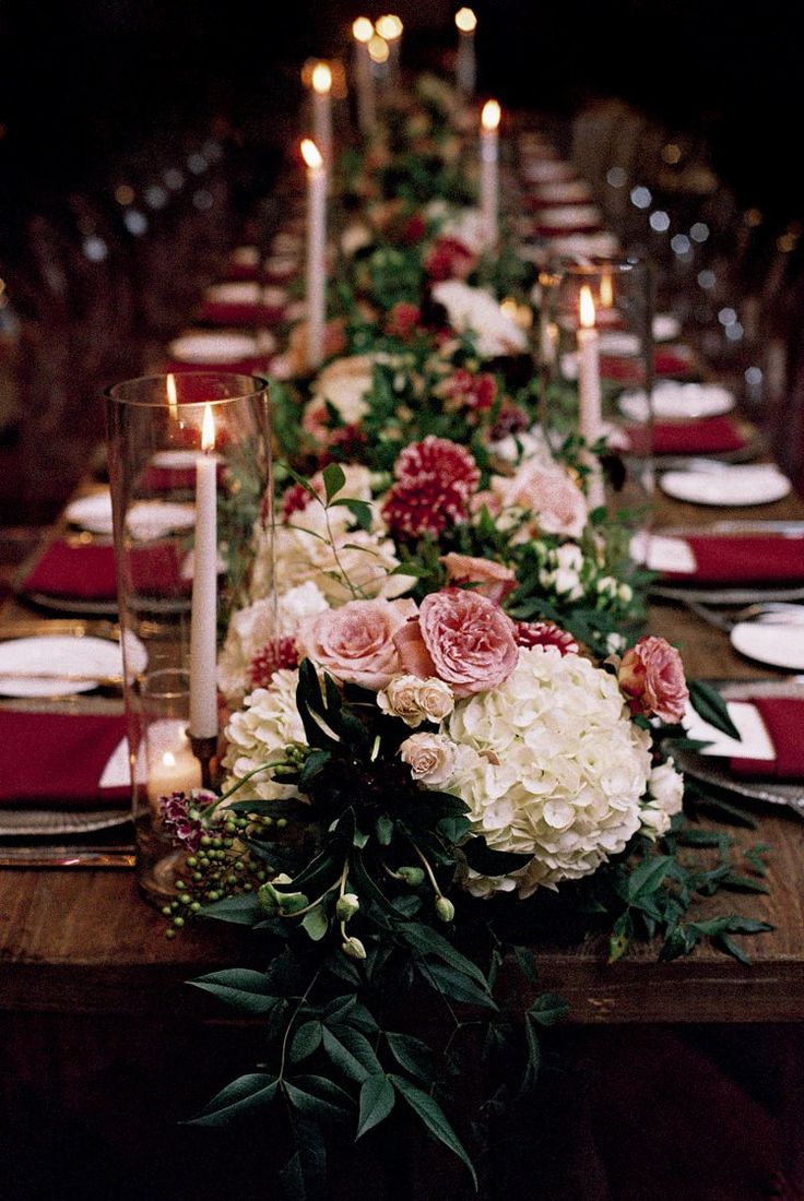 Fresh Flower Table Runner